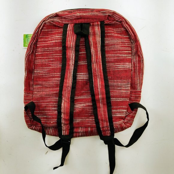 Mother Earth Mandala - Red Hemp Backpack - Picture 3 of 3
